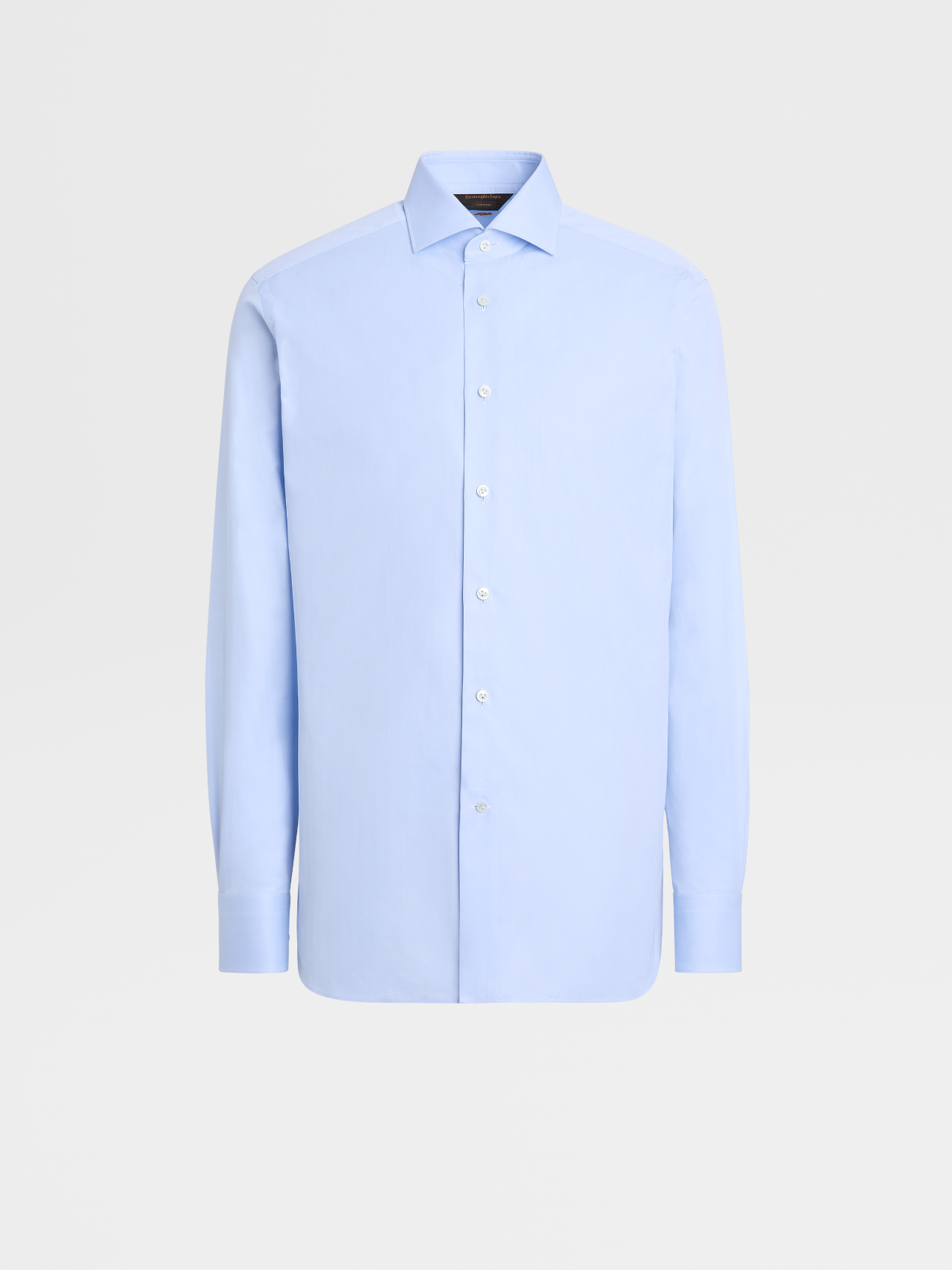 Light Blue Sea Island Cotton Long-sleeve Tailoring Shirt